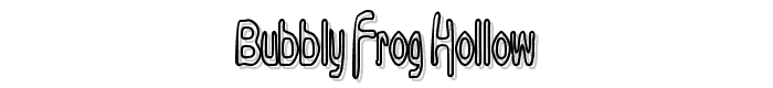 Bubbly Frog Hollow font